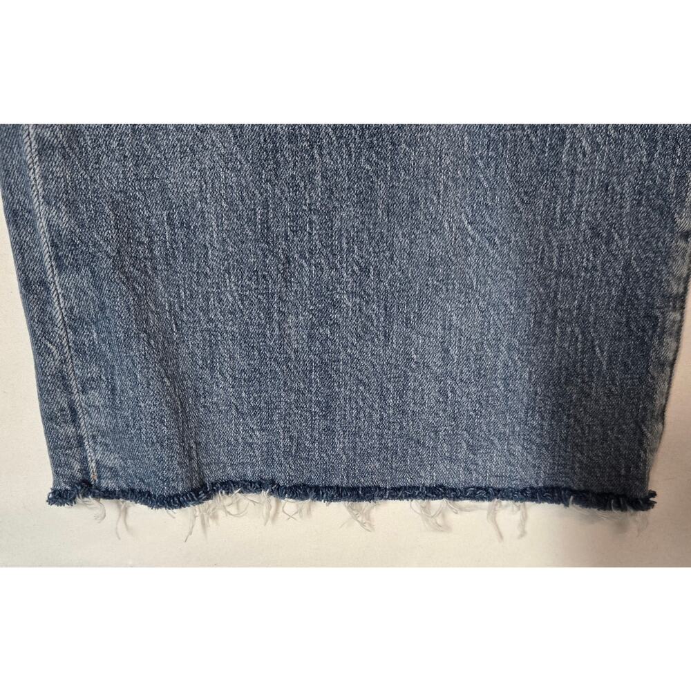 J.Crew Wide Leg Crop Jeans Womens 27 Blue Medium Wash Cropped Raw Hem Denim - Picture 6 of 6